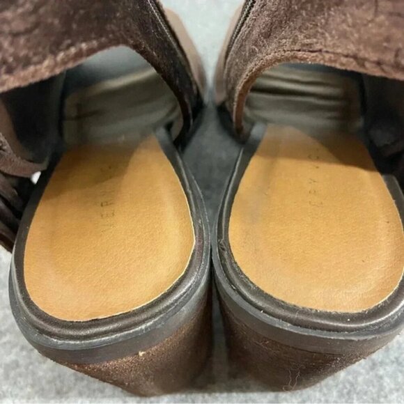 Very Volatile Pony Express Fringe Bootie Brown Chunky Heel Women’s Size 8 - Picture 9 of 12